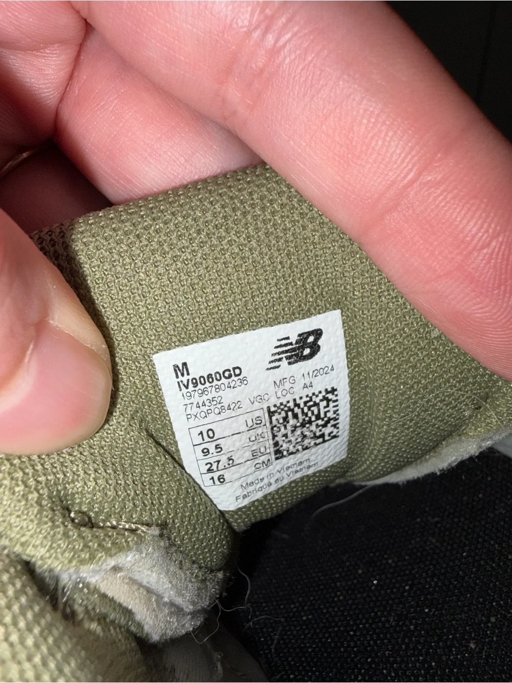 New Balance 9060 Kids' Green Athletic Sneakers